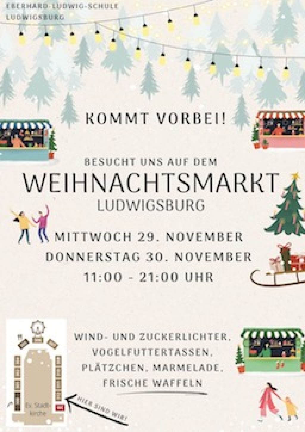 Stand auf Ludwigsburger Weihnachtsmarkt
